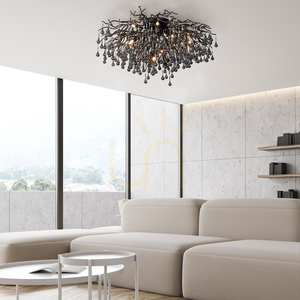 Stropné svietidlo ICICLE 8092-18, čierne, 14xG9 small 2