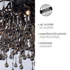 Stropné svietidlo ICICLE 8092-18, čierne, 14xG9 small 4