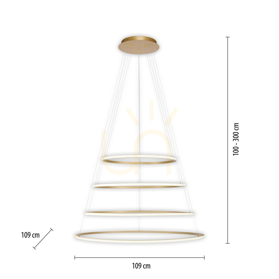 Displej TESSARA 2124-60 Mosadzné závesné svietidlo s 1xLED TESSARA 2124-60 Mosadzné závesné svietidlo s 1xLED