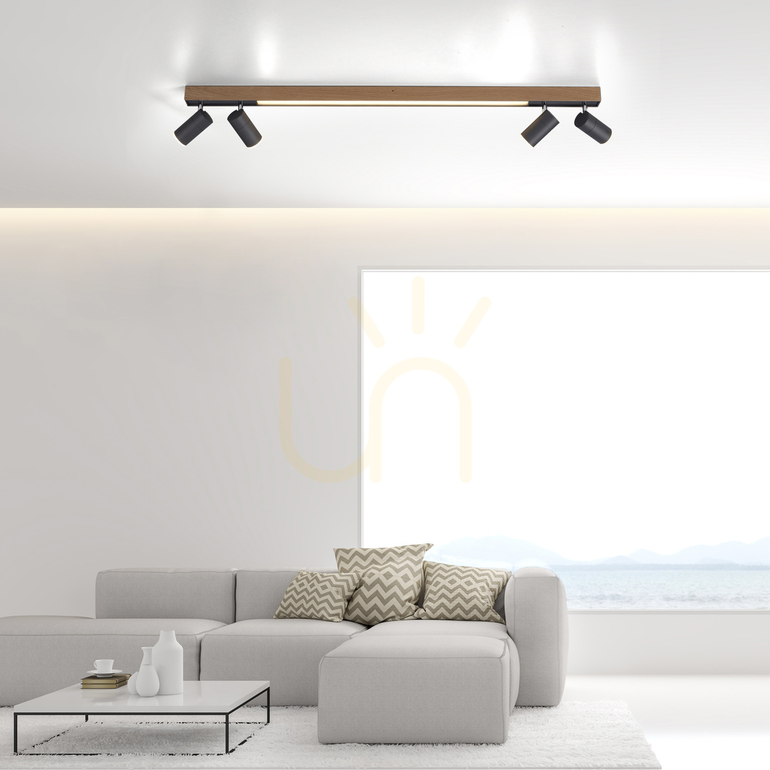 Náhľad PURE-LINES 6121-79 Stropné svietidlo, drevený povrch, 5xLED PURE-LINES 6121-79 Stropné svietidlo, drevený povrch, 5xLED