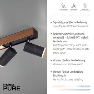 PURE-LINES 6121-79 Stropné svietidlo, drevený povrch, 5xLED 3 PURE-LINES 6121-79 Stropné svietidlo, drevený povrch, 5xLED small 3