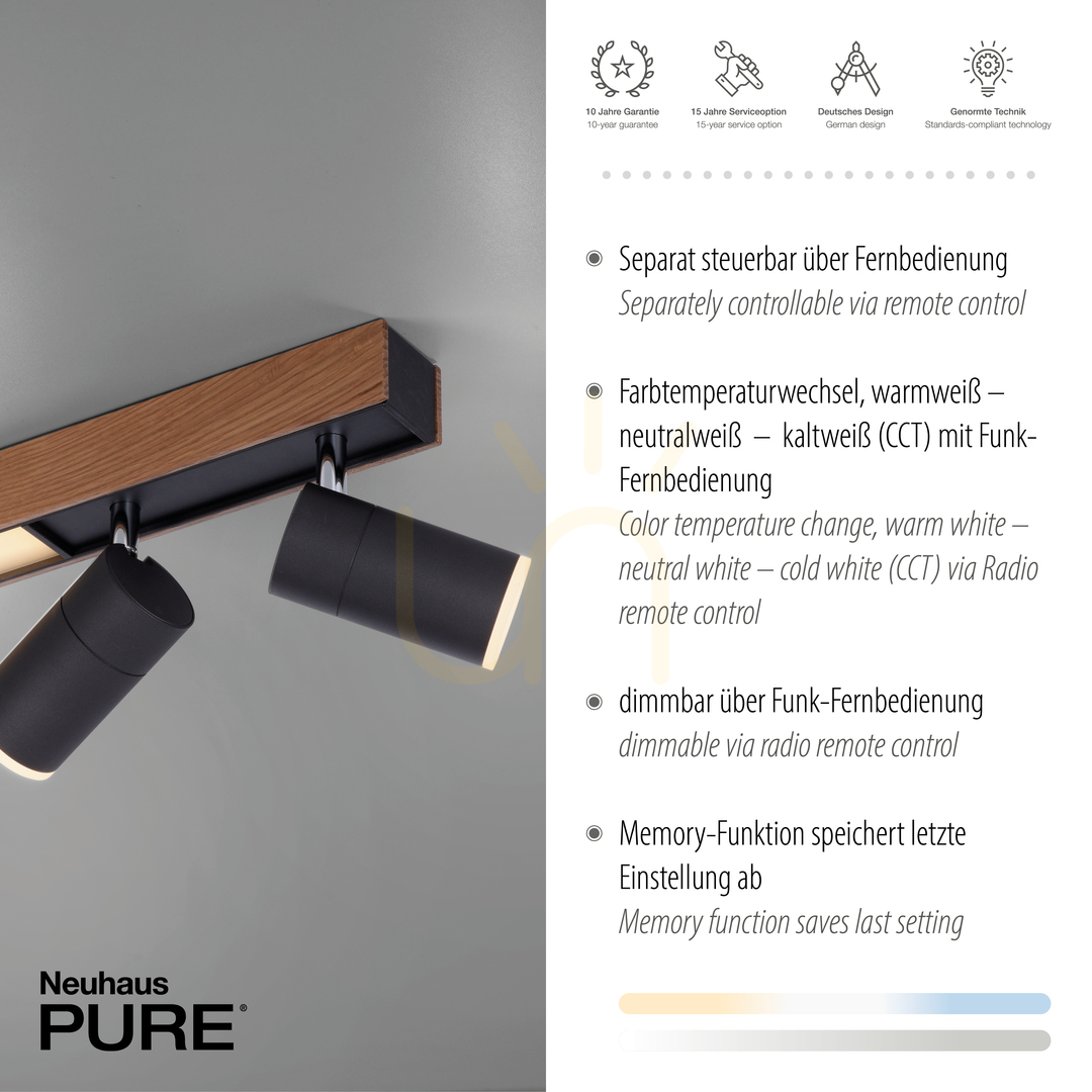 Šou PURE-LINES 6121-79 Stropné svietidlo, drevený povrch, 5xLED PURE-LINES 6121-79 Stropné svietidlo, drevený povrch, 5xLED