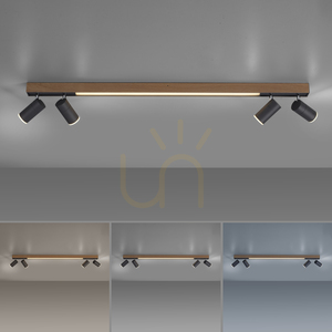 PURE-LINES 6121-79 Stropné svietidlo, drevený povrch, 5xLED 5 PURE-LINES 6121-79 Stropné svietidlo, drevený povrch, 5xLED small 5