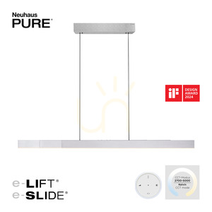 PURE MOTO-RISE 2545-95 Strieborné závesné svietidlo s 3 LED žiarovkami small 1