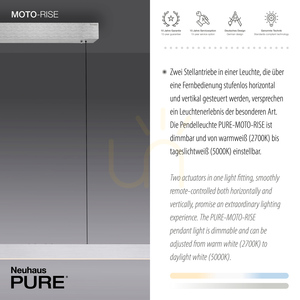 PURE MOTO-RISE 2545-95 Strieborné závesné svietidlo s 3 LED žiarovkami small 23