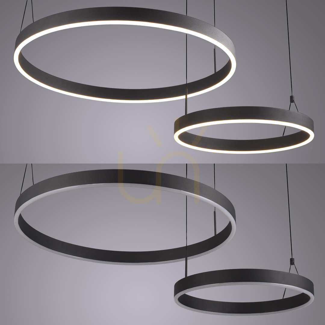 Displej ESKO 2360-18 Čierna závesná lampa s 2 LED žiarovkami ESKO 2360-18 Čierna závesná lampa s 2 LED žiarovkami