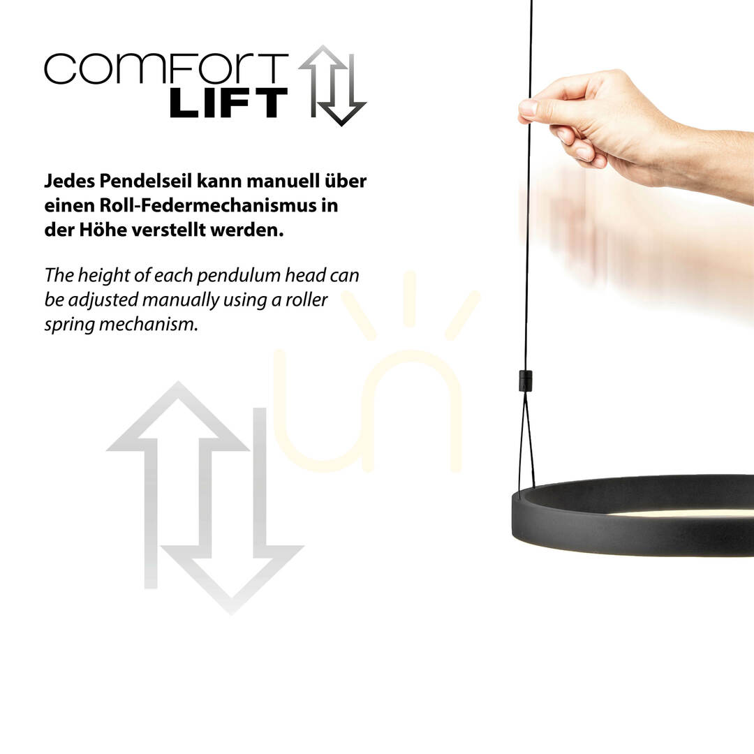 vyhliadka ESKO 2360-18 Čierna závesná lampa s 2 LED žiarovkami ESKO 2360-18 Čierna závesná lampa s 2 LED žiarovkami