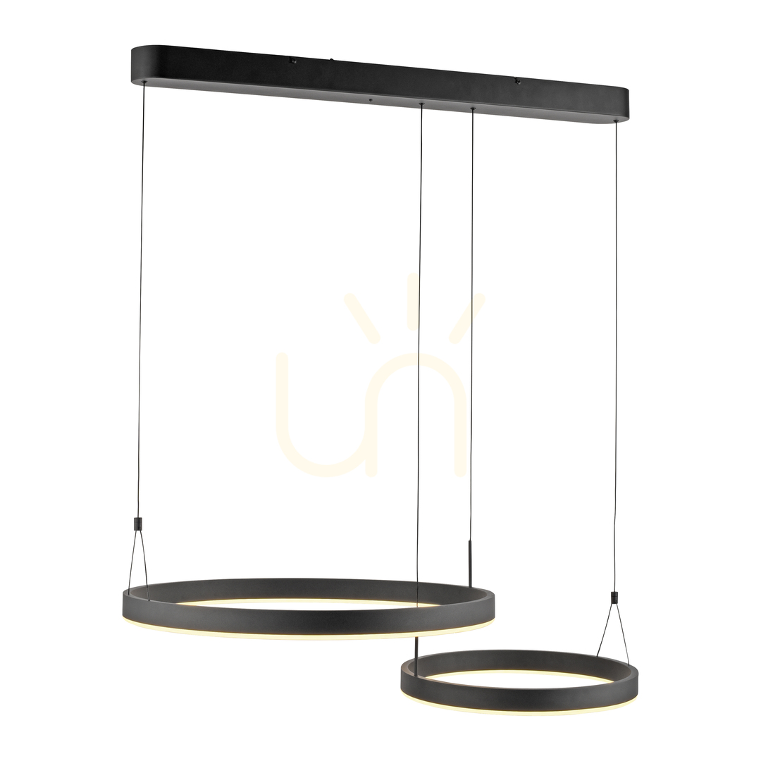 Náhľad ESKO 2360-18 Čierna závesná lampa s 2 LED žiarovkami ESKO 2360-18 Čierna závesná lampa s 2 LED žiarovkami