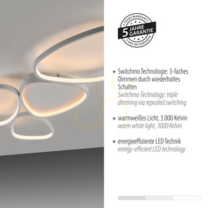 PEBBLES 14045-16 Biele stropné svietidlo, 1xLED small 12
