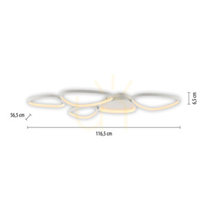 PEBBLES 14045-16 Biele stropné svietidlo, 1xLED small 14
