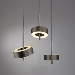 Q-ROTATE 2248-34 Hnedé závesné svietidlo s 3 LED diódami small 9