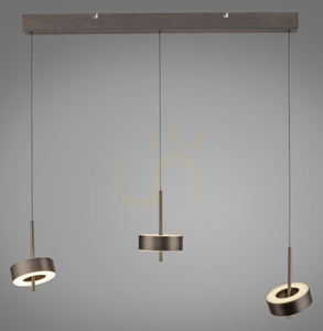 Q-ROTATE 2248-34 Hnedé závesné svietidlo s 3 LED diódami small 0