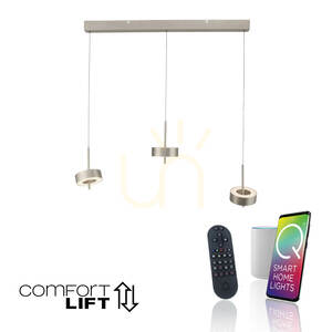 Q-ROTATE 2248-95 Strieborné závesné svietidlo s 3 LED diódami 1 Q-ROTATE 2248-95 Strieborné závesné svietidlo s 3 LED diódami small 1