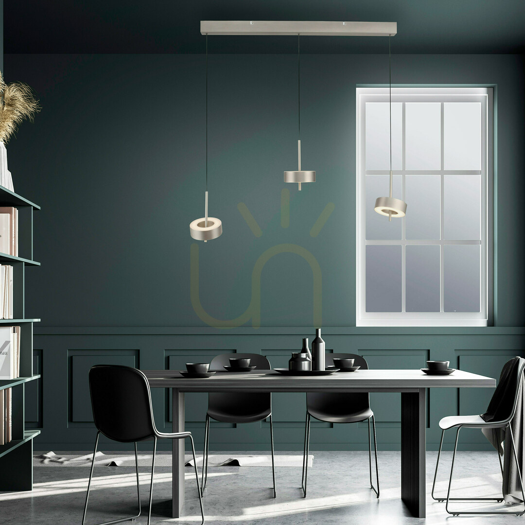 Šou Q-ROTATE 2248-95 Strieborné závesné svietidlo s 3 LED diódami Q-ROTATE 2248-95 Strieborné závesné svietidlo s 3 LED diódami