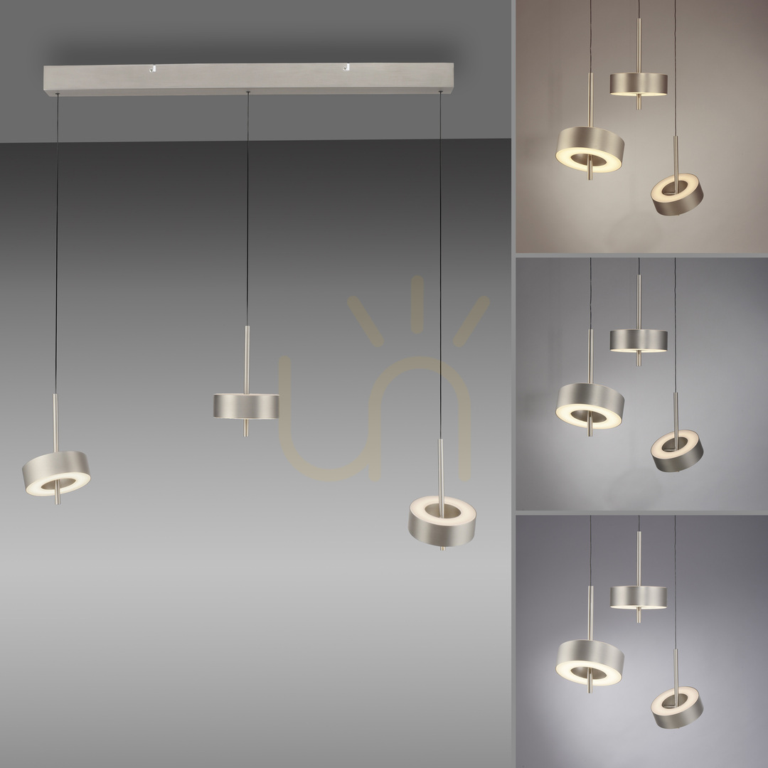 Skontrolujte Q-ROTATE 2248-95 Strieborné závesné svietidlo s 3 LED diódami Q-ROTATE 2248-95 Strieborné závesné svietidlo s 3 LED diódami