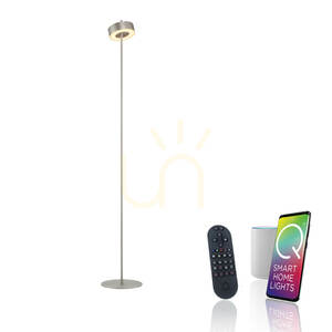 Stojaca lampa Q-ROTATE 324-95, strieborná, 1xLED 1 Stojaca lampa Q-ROTATE 324-95, strieborná, 1xLED small 1