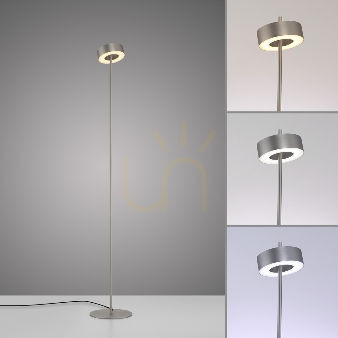 Skontrolujte Stojaca lampa Q-ROTATE 324-95, strieborná, 1xLED Stojaca lampa Q-ROTATE 324-95, strieborná, 1xLED