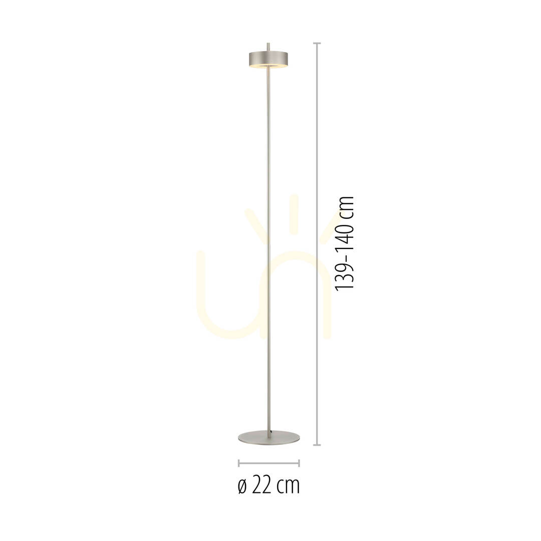 Displej Stojaca lampa Q-ROTATE 324-95, strieborná, 1xLED Stojaca lampa Q-ROTATE 324-95, strieborná, 1xLED