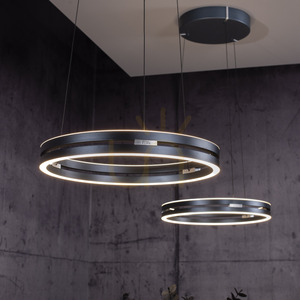 PURE E-LOOP 2550-15 Šedé závesné svietidlo s 2 LED diódami small 17