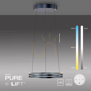 PURE E-LOOP 2550-15 Šedé závesné svietidlo s 2 LED diódami small 24
