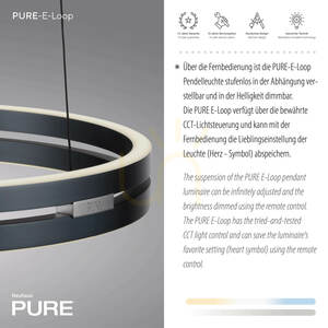 PURE E-LOOP 2550-15 Šedé závesné svietidlo s 2 LED diódami small 4