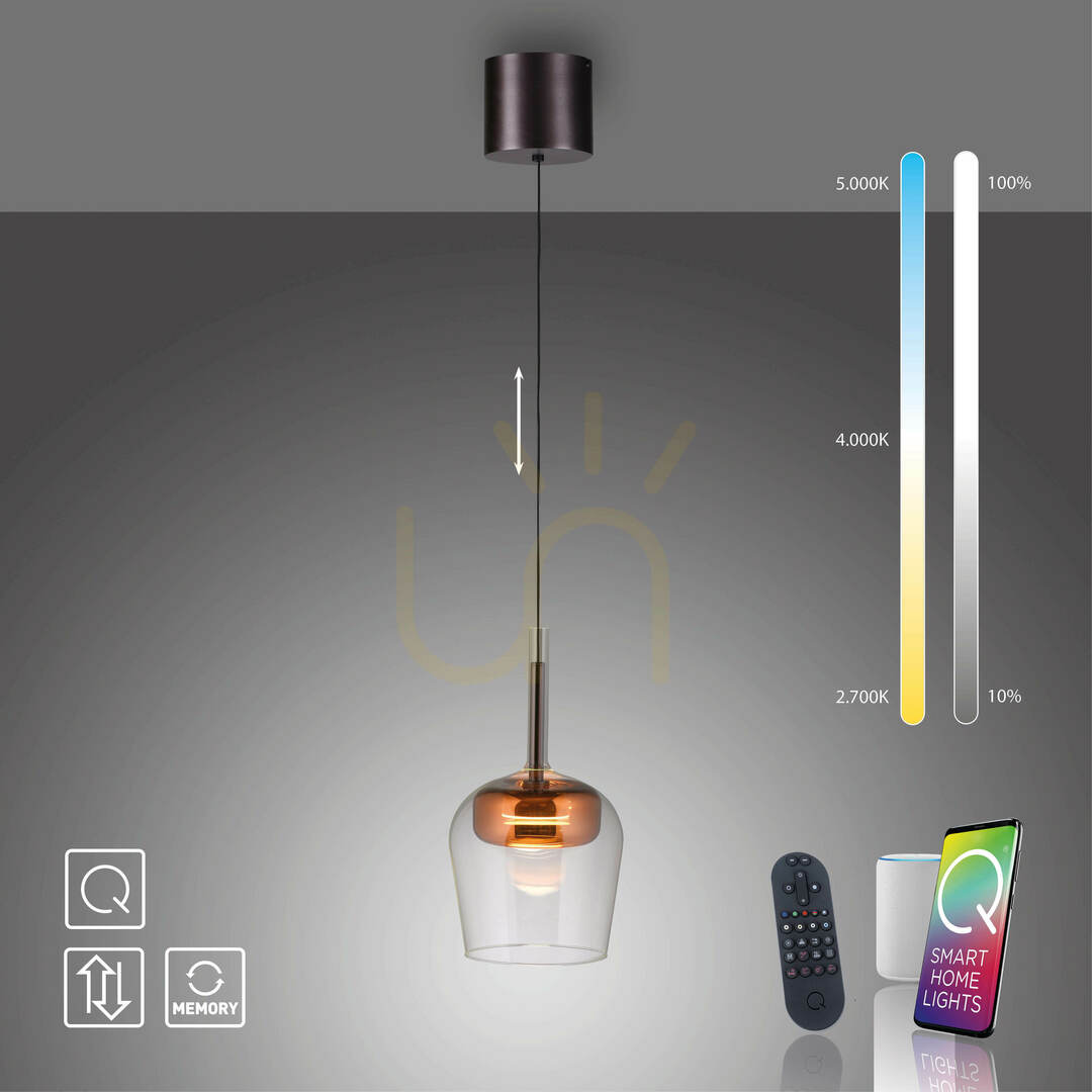 Náhľad Q-KON 2741-20 Medené závesné svietidlo, 1xLED Q-KON 2741-20 Medené závesné svietidlo, 1xLED
