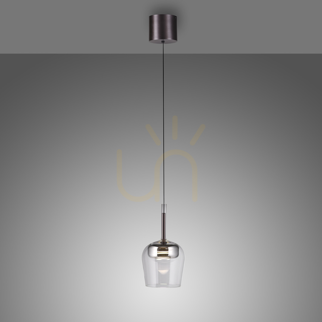 vyhliadka Q-KON 2741-21 Strieborné závesné svietidlo s 1 LED žiarovkou Q-KON 2741-21 Strieborné závesné svietidlo s 1 LED žiarovkou