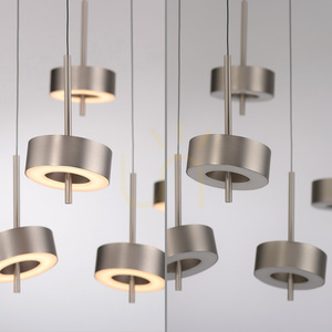 Q-ROTATE 2249-95 Strieborné závesné svietidlo s 5 LED diódami small 17