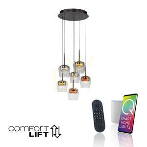 Q-KON 2744-70 Viacfarebné závesné svietidlo s 6 LED diódami small 1