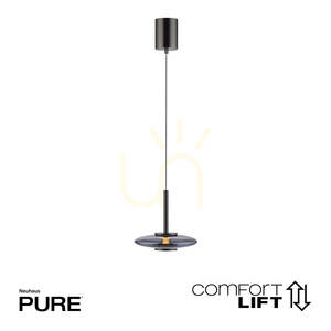 PURE VITRUM 2053-15 Šedé závesné svietidlo s 2 LED žiarovkami small 1