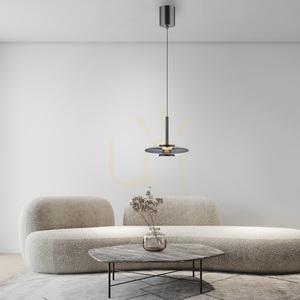PURE VITRUM 2053-15 Šedé závesné svietidlo s 2 LED žiarovkami small 2