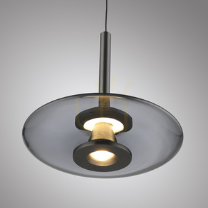 PURE VITRUM 2053-15 Šedé závesné svietidlo s 2 LED žiarovkami small 20