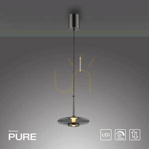 PURE VITRUM 2053-15 Šedé závesné svietidlo s 2 LED žiarovkami small 24