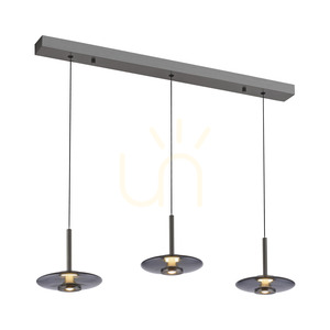 PURE VITRUM 2083-15 Šedé závesné svietidlo s 6 LED diódami small 20