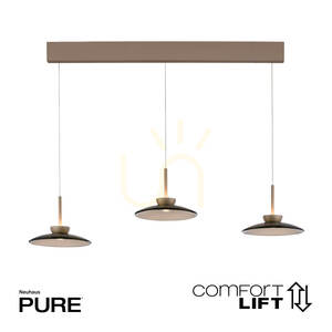 PURE MOON 2193-97 Hnedé závesné svietidlo s 6 LED diódami small 1