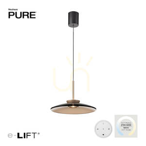 PURE E-MOON 2195-97 Hnedé závesné svietidlo s 2 LED žiarovkami small 1