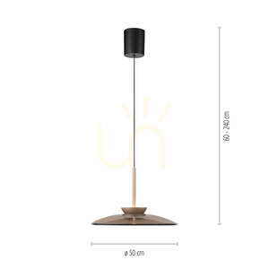 PURE E-MOON 2195-97 Hnedé závesné svietidlo s 2 LED žiarovkami small 8