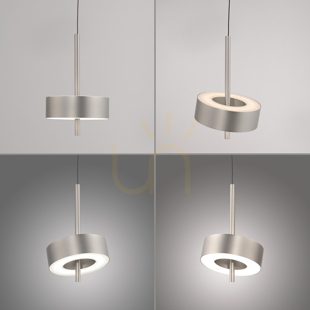 Náhľad Q-ROTATE 2247-95 Strieborné závesné svietidlo s 1 LED Q-ROTATE 2247-95 Strieborné závesné svietidlo s 1 LED