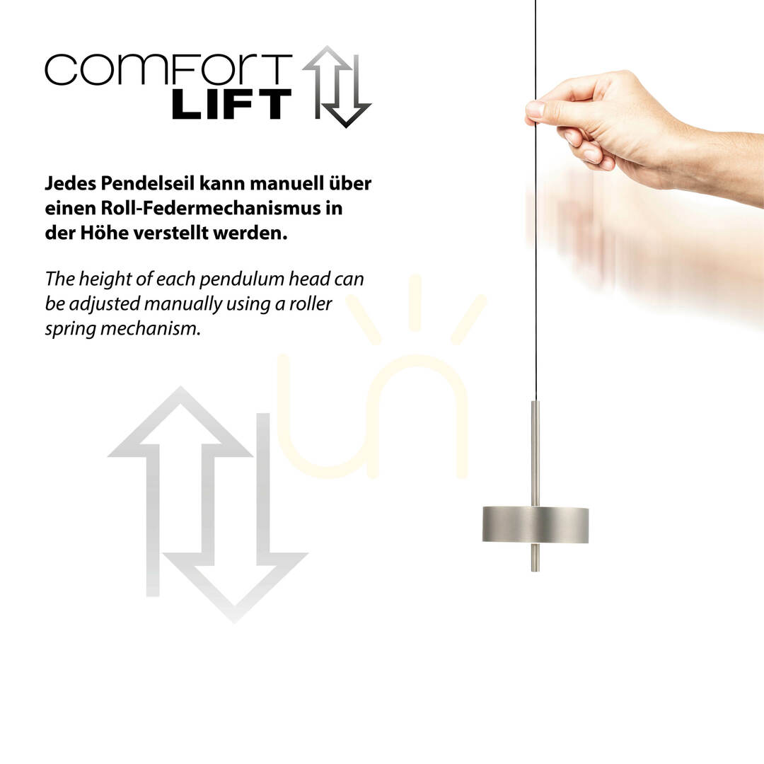 vyhliadka Q-ROTATE 2247-95 Strieborné závesné svietidlo s 1 LED Q-ROTATE 2247-95 Strieborné závesné svietidlo s 1 LED
