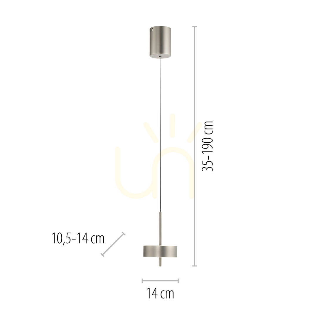 Displej Q-ROTATE 2247-95 Strieborné závesné svietidlo s 1 LED Q-ROTATE 2247-95 Strieborné závesné svietidlo s 1 LED