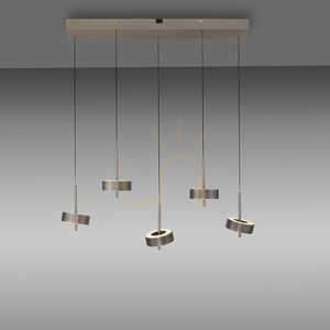 Q-ROTATE 2249-34 Hnedé závesné svietidlo s 5 LED diódami small 11