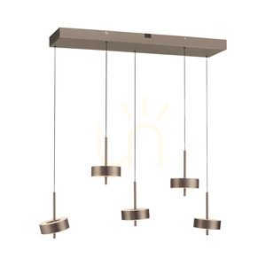 Q-ROTATE 2249-34 Hnedé závesné svietidlo s 5 LED diódami small 7