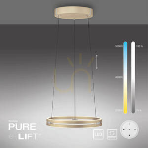 PURE E-LOOP 2550-60 Mosadzné závesné svietidlo s 2 LED diódami small 19