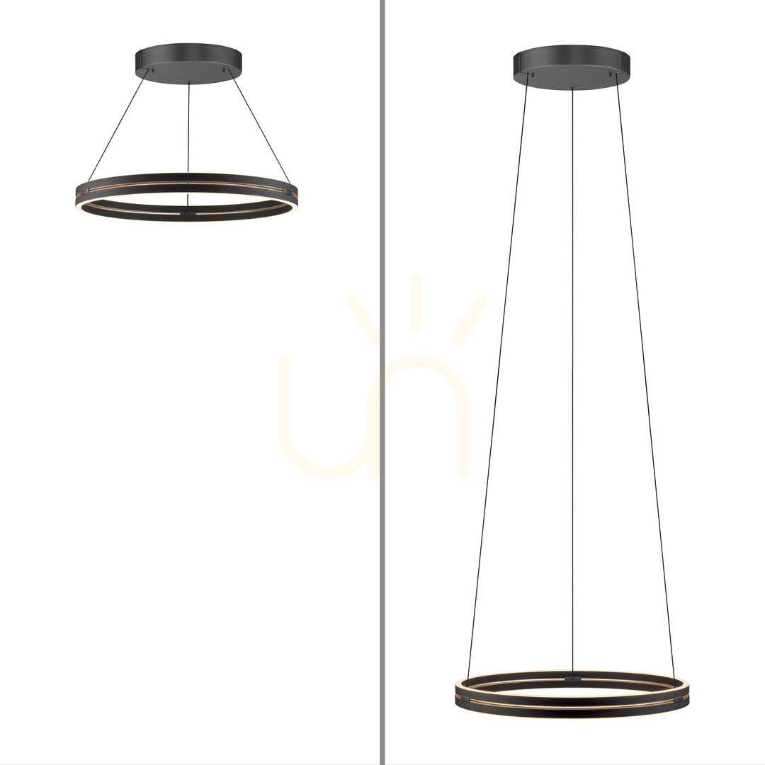 vyhliadka PURE E-LOOP 2551-18 Čierne závesné svietidlo s 2 LED diódami PURE E-LOOP 2551-18 Čierne závesné svietidlo s 2 LED diódami
