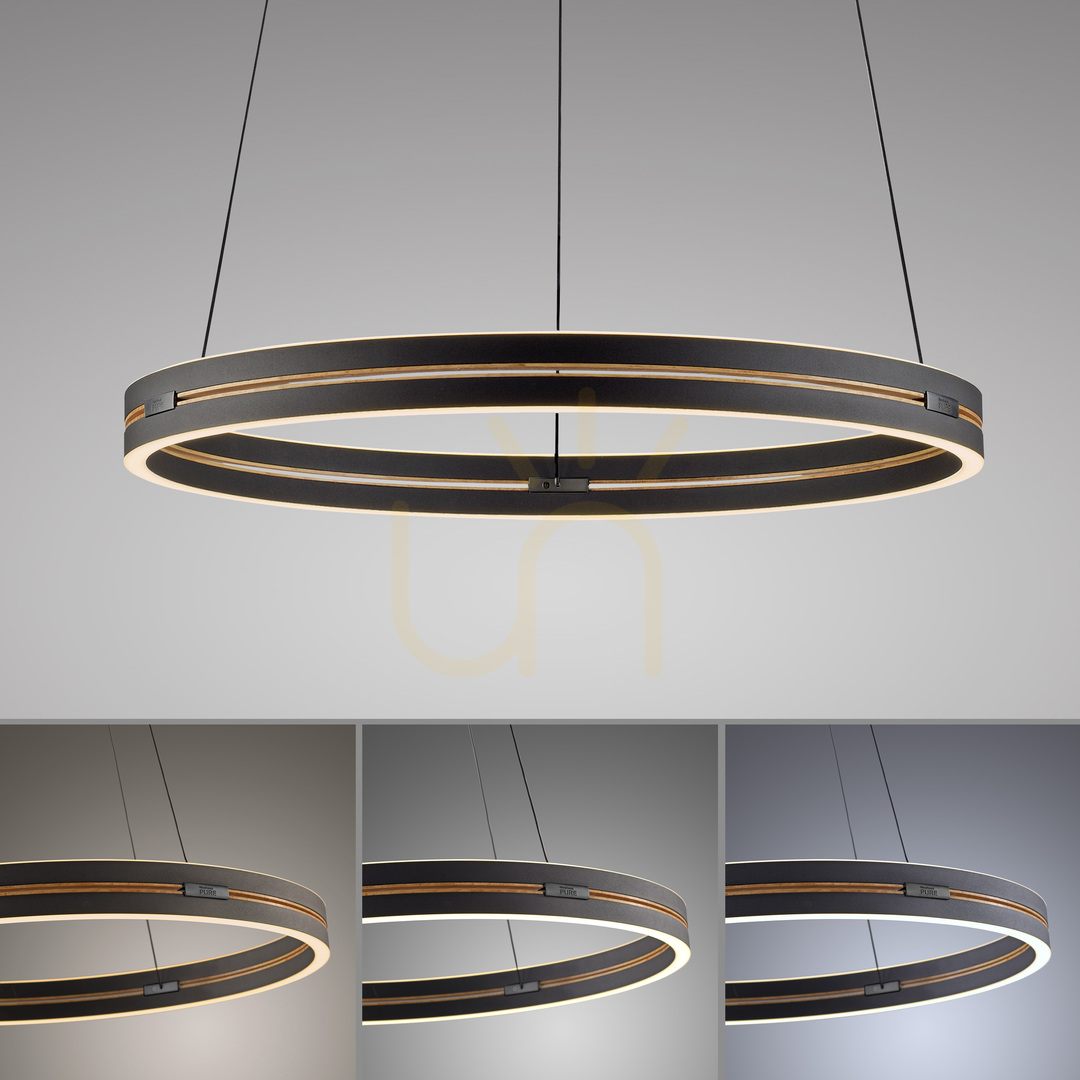 Skontrolujte PURE E-LOOP 2551-18 Čierne závesné svietidlo s 2 LED diódami PURE E-LOOP 2551-18 Čierne závesné svietidlo s 2 LED diódami