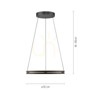 PURE E-LOOP 2551-18 Čierne závesné svietidlo s 2 LED diódami 8 PURE E-LOOP 2551-18 Čierne závesné svietidlo s 2 LED diódami small 8