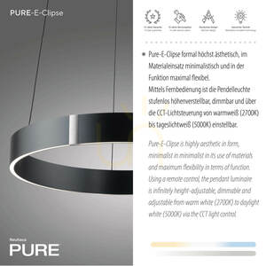 PURE E-CLIPSE 2560-15 Šedé závesné svietidlo s 2 LED diódami 4 PURE E-CLIPSE 2560-15 Šedé závesné svietidlo s 2 LED diódami small 4