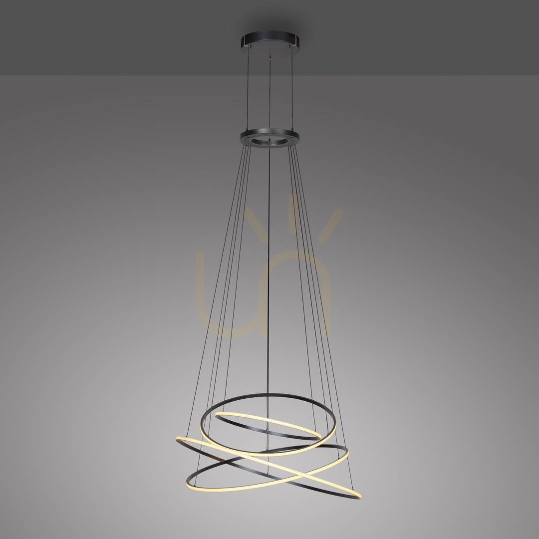 vyhliadka PURE E-FLYING RINGS 2566-15 Šedé závesné svietidlo s 1xLED PURE E-FLYING RINGS 2566-15 Šedé závesné svietidlo s 1xLED