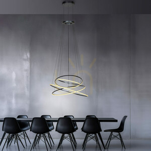 PURE E-FLYING RINGS 2566-15 Šedé závesné svietidlo s 1xLED 15 PURE E-FLYING RINGS 2566-15 Šedé závesné svietidlo s 1xLED small 15
