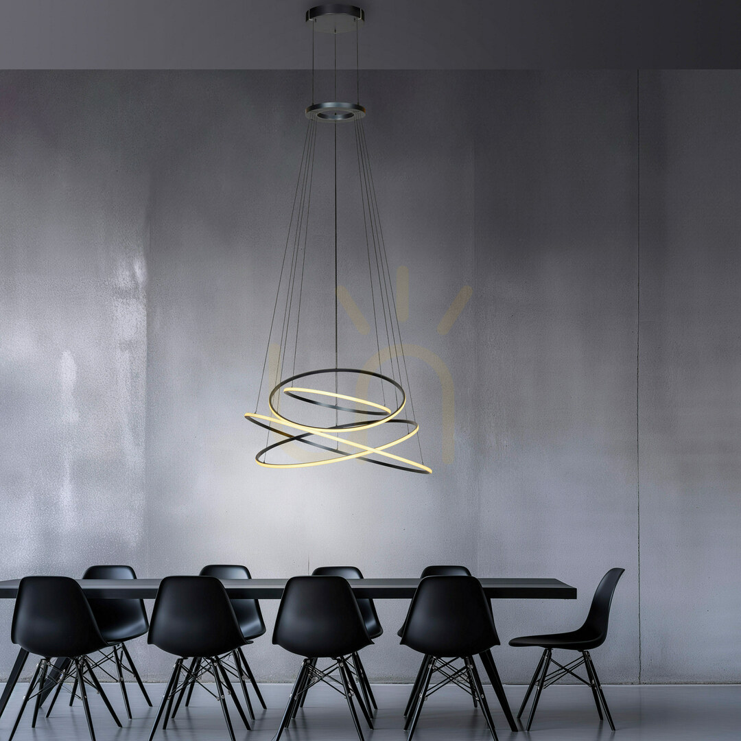 Skontrolujte PURE E-FLYING RINGS 2566-15 Šedé závesné svietidlo s 1xLED PURE E-FLYING RINGS 2566-15 Šedé závesné svietidlo s 1xLED